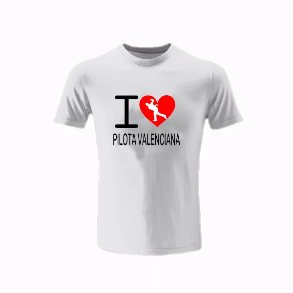 Samarreta Pilota Valenciana I Love Pilota - Blanc