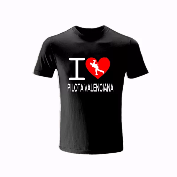 Samarreta Pilota Valenciana I Love Pilota - Negre